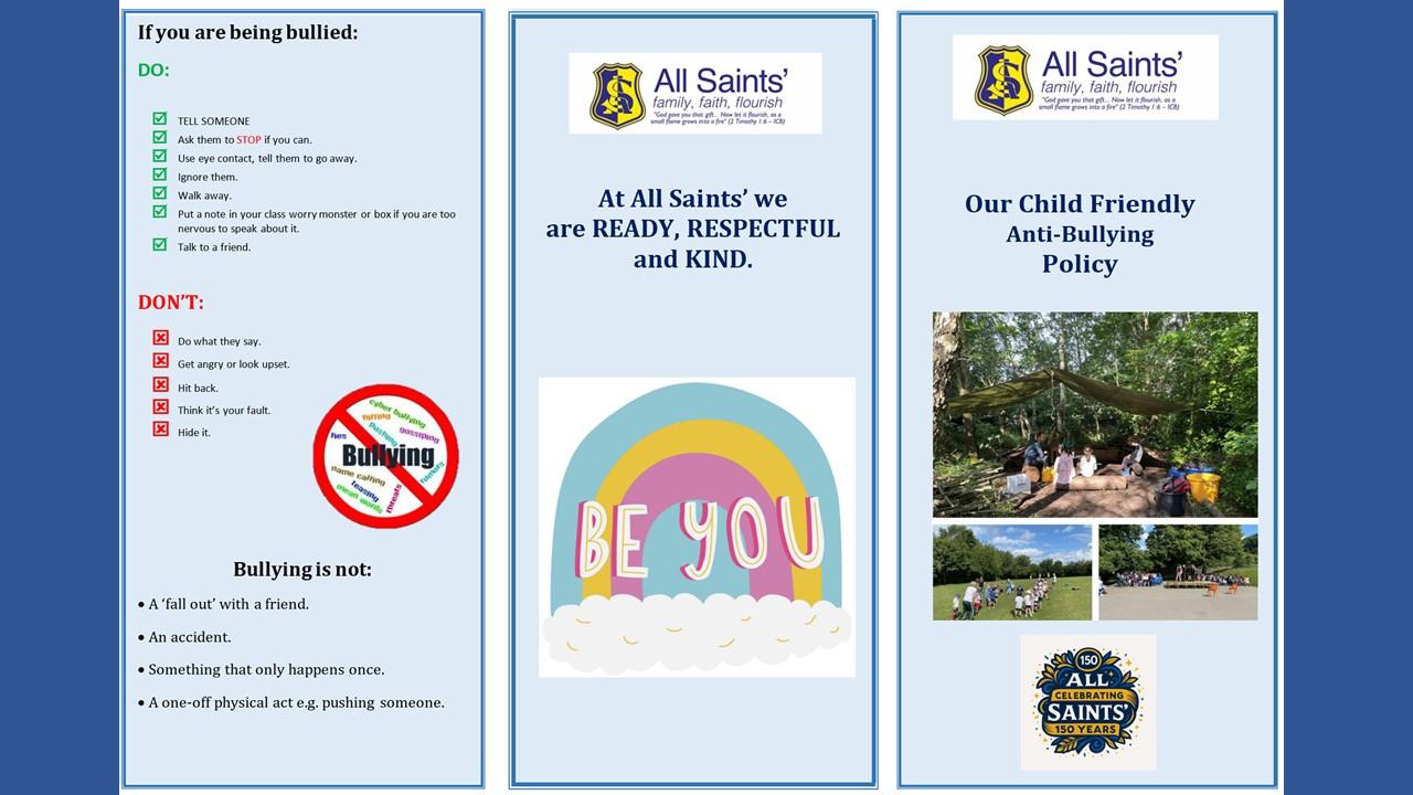 All Saints' Juniors Child Friendly Anti-Bullying Policy